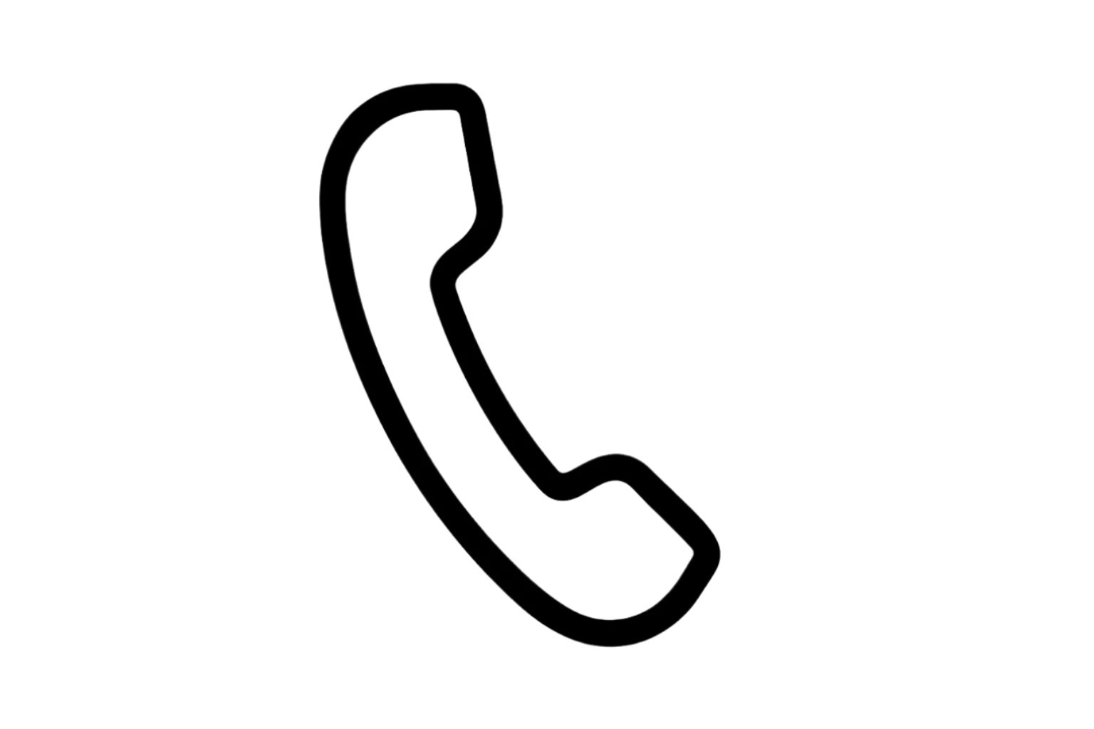 call/phone icon black outlined